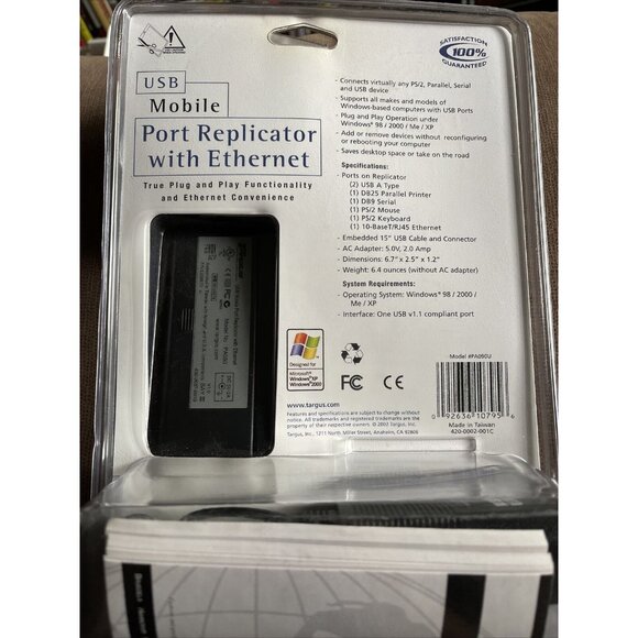 Targus PA090 USB Mobile Port Replicator with Ethernet - Picture 4 of 4